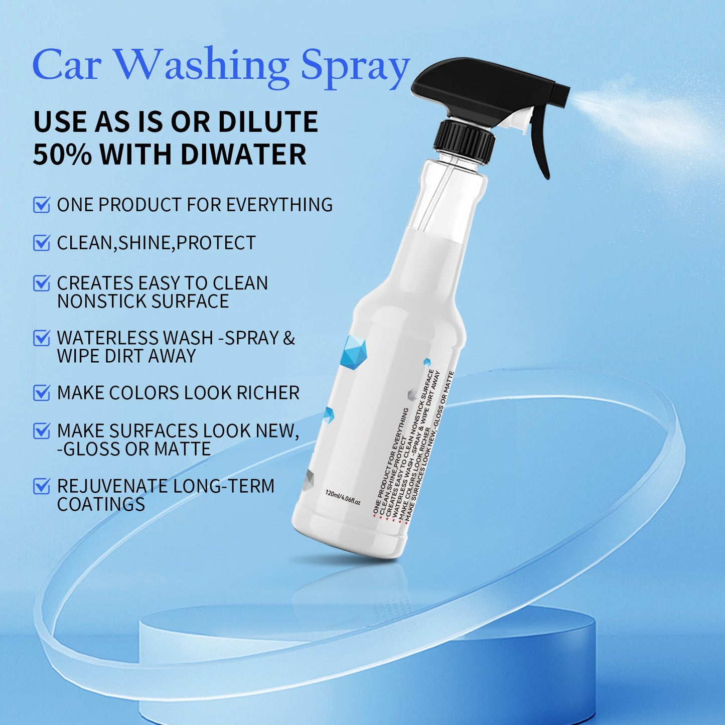 All-in-One Car Cleaning Spray: Wash Your Car Without Water, Hassle, or Harsh Chemicals!