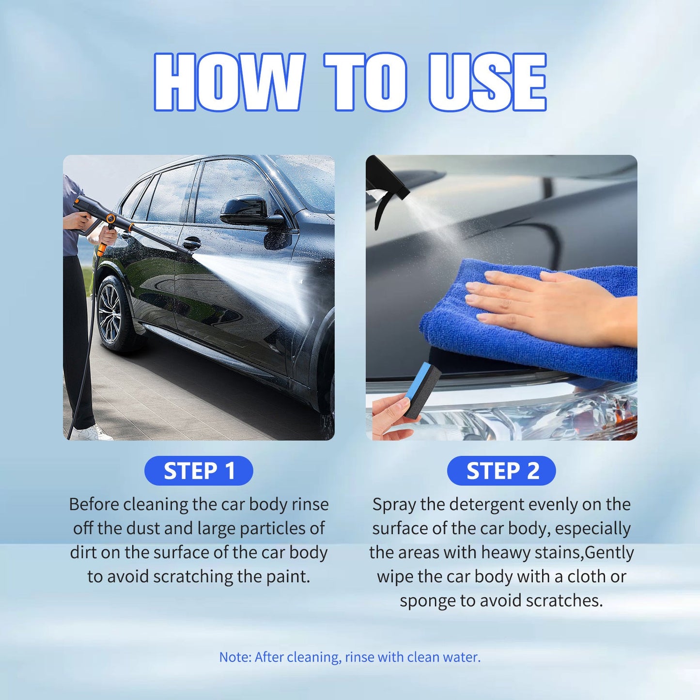 All-in-One Car Cleaning Spray: Wash Your Car Without Water, Hassle, or Harsh Chemicals!