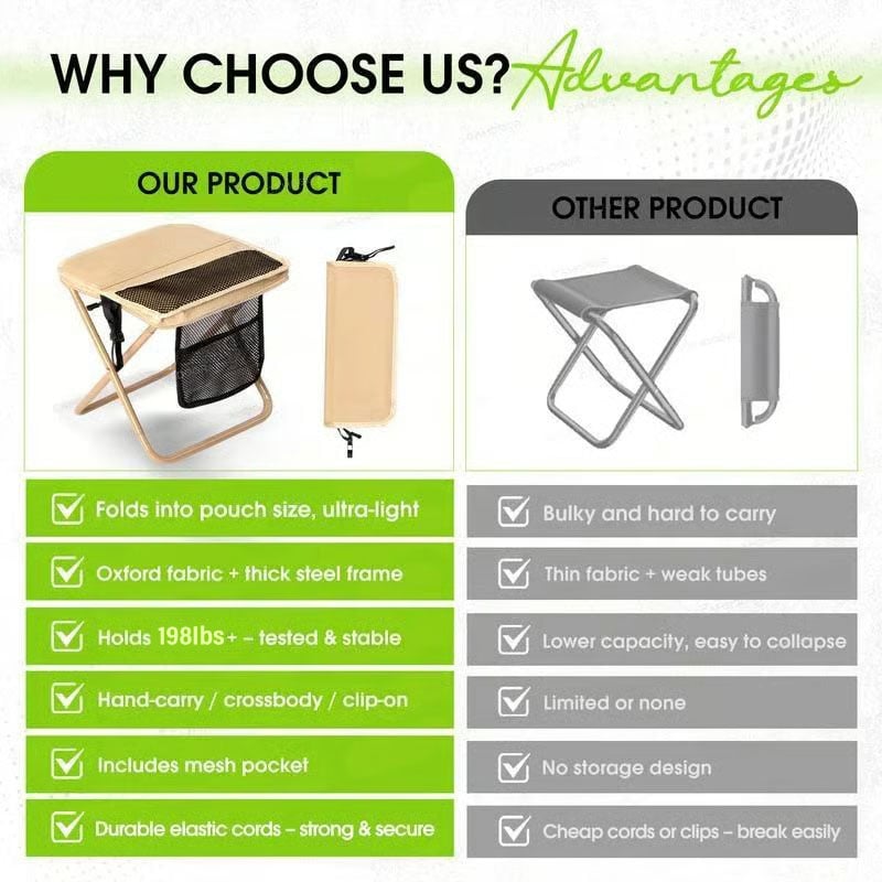 🔥LAST DAY SALE-60% OFF🔥-Camping Chairs, Christmas first choice, 1.5 lbs ultra light